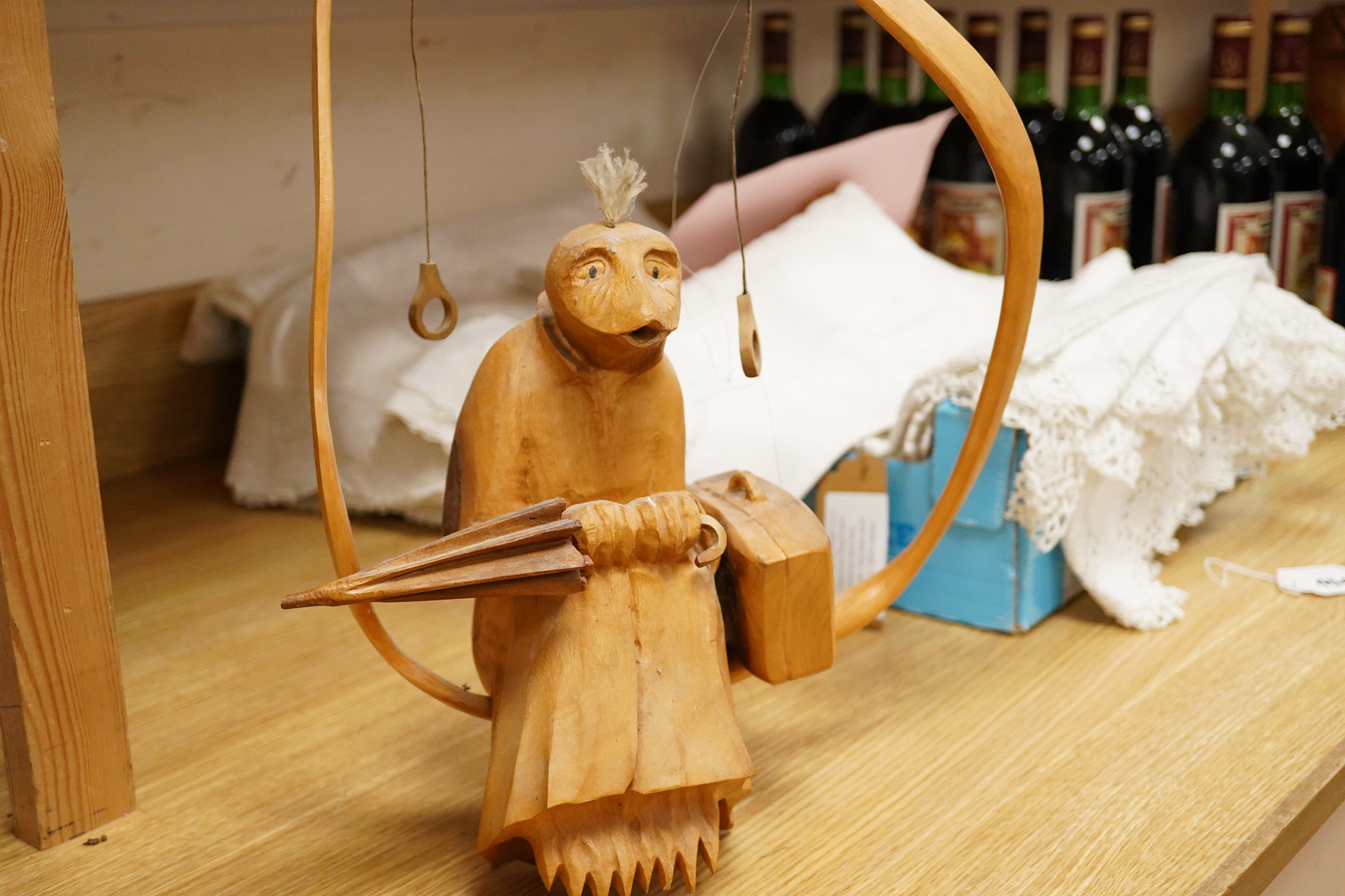 Pierre Decorse (b.1953), a mobile, naturalistically modelled with a seated frog like creature to the centre, 70cm high